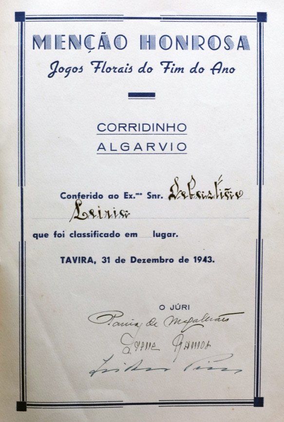 Jogos Florais Corridinho Algarvio Sebastiao Leiria