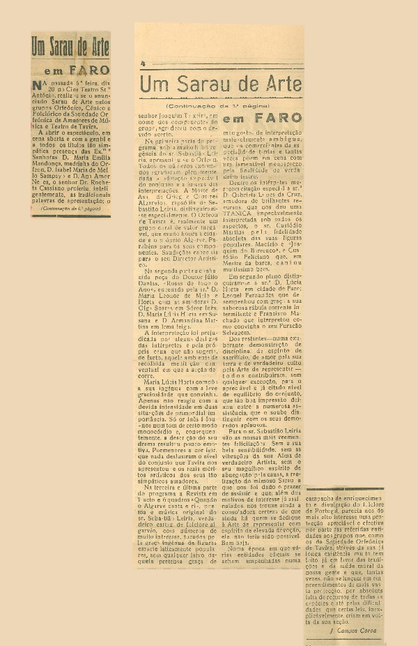 Sarau de Arte Faro Sebastiao Leiria