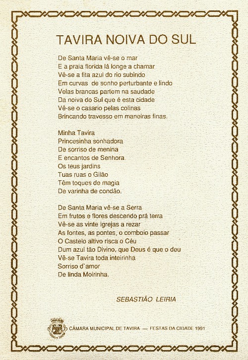 Tavira Noiva do Sul Sebastiao Leiria