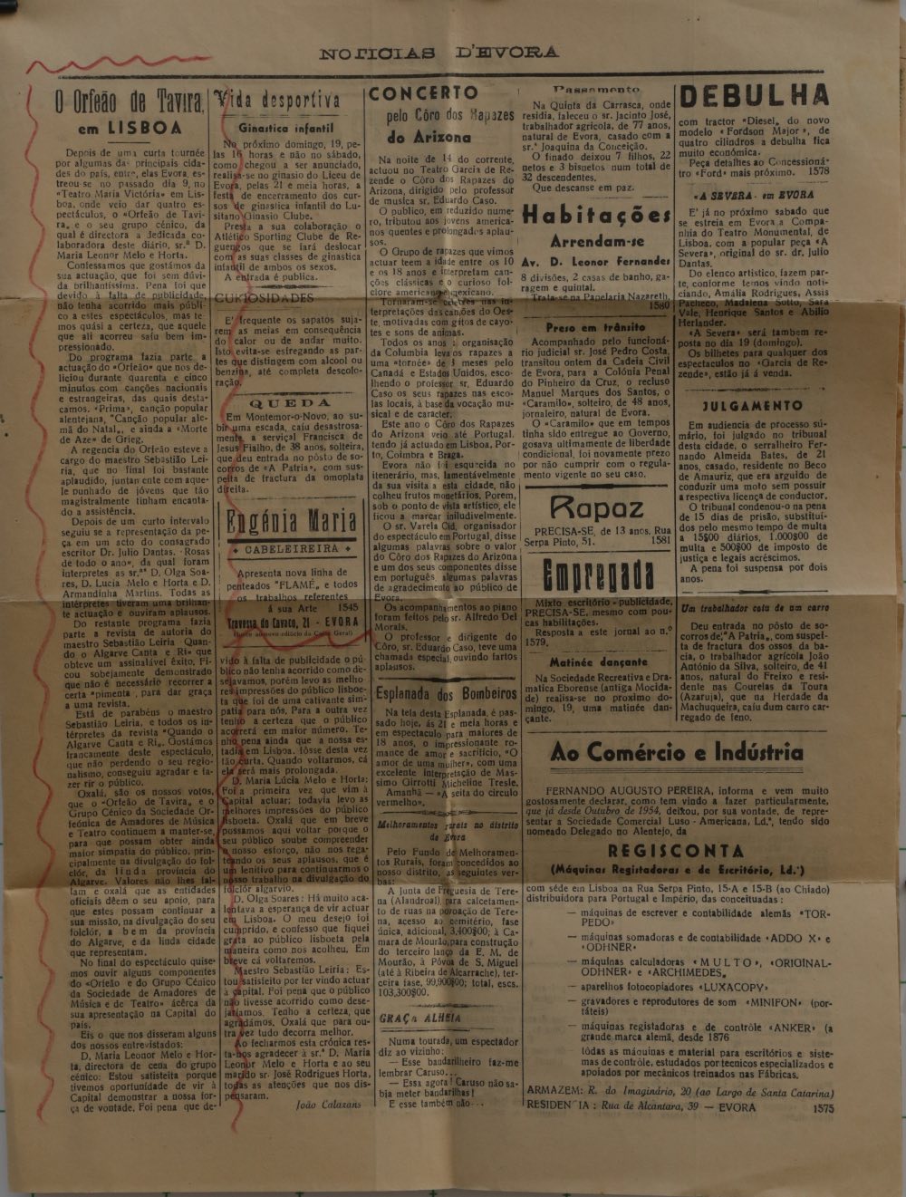 Jornais Noticia DEvora Sebastiao Leiria