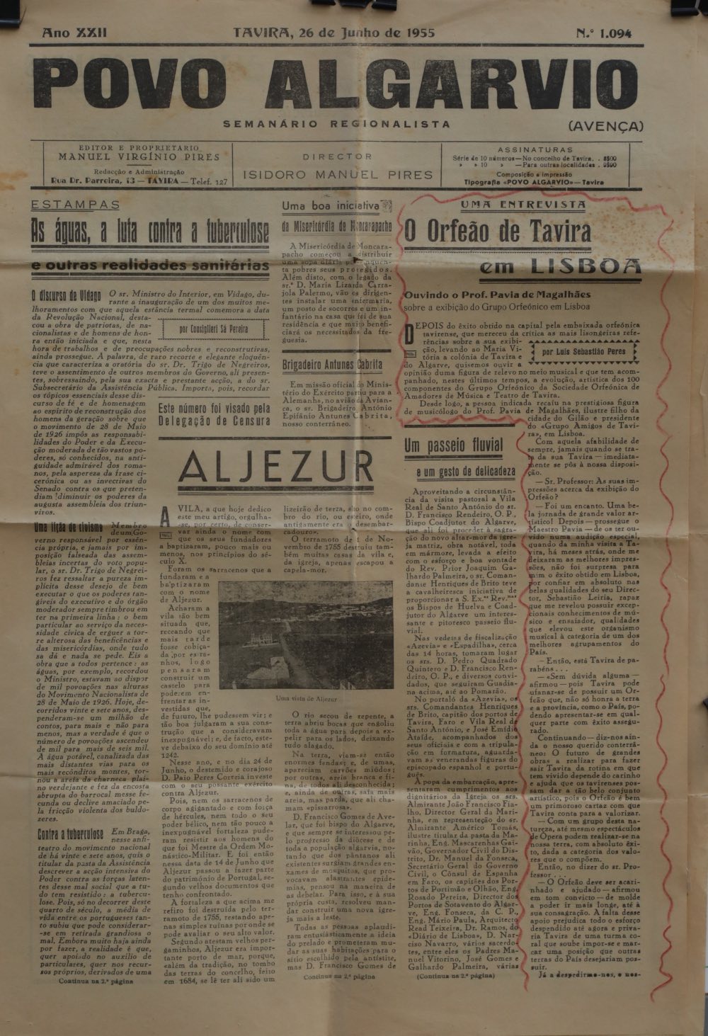 Jornais Povo Algarvio Sebastiao Leiria